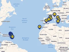 Mapa plavby
